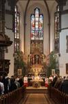 Fronleichnam in Schönau: Prozessionsbeginn in der Kirche